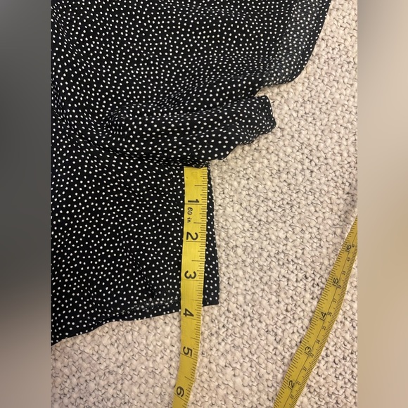 Loft Black White Polka Dot Open Back Romper Sz M Sleeveless Scoop Neck Pockets - Picture 14 of 16